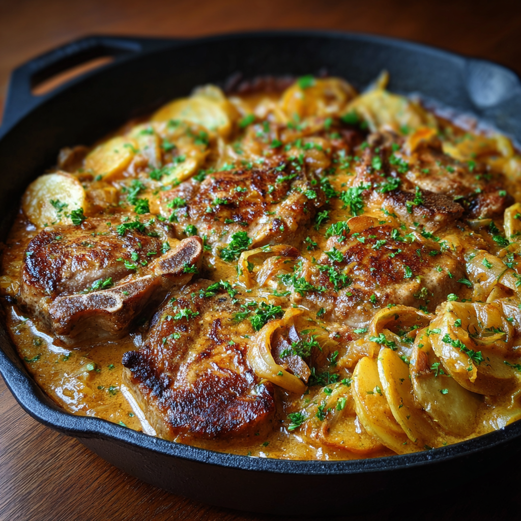 Smothered Pork Chop and Scalloped Potato Casserole: The Ultimate Comfort Food Fusion