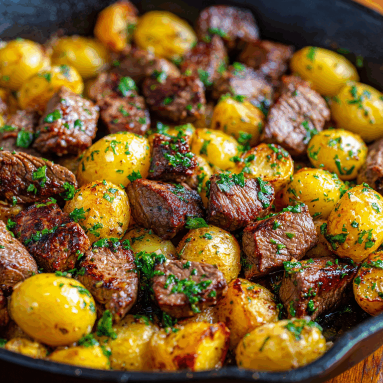 Garlic Steak Bites and Potatoes: Your New Favorite One-Pan Wonder
