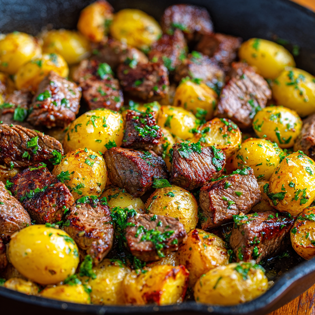 Garlic Steak Bites and Potatoes: Your New Favorite One-Pan Wonder