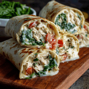 Read more about the article Unlock the Ultimate Weeknight Win: Cheesy Garlic Chicken Wraps: A Tasty Dinner Delight!