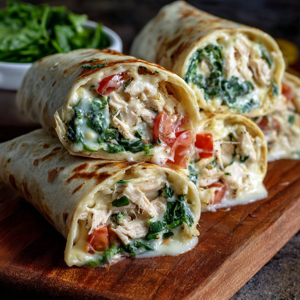 Unlock the Ultimate Weeknight Win: Cheesy Garlic Chicken Wraps: A Tasty Dinner Delight!