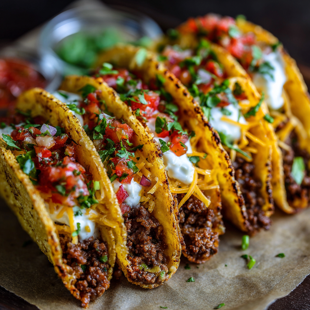 Crispy Ground Beef Tacos.
