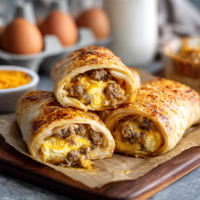 Sausage Egg Breakfast Roll-Ups – Quick & Easy Morning Treat!