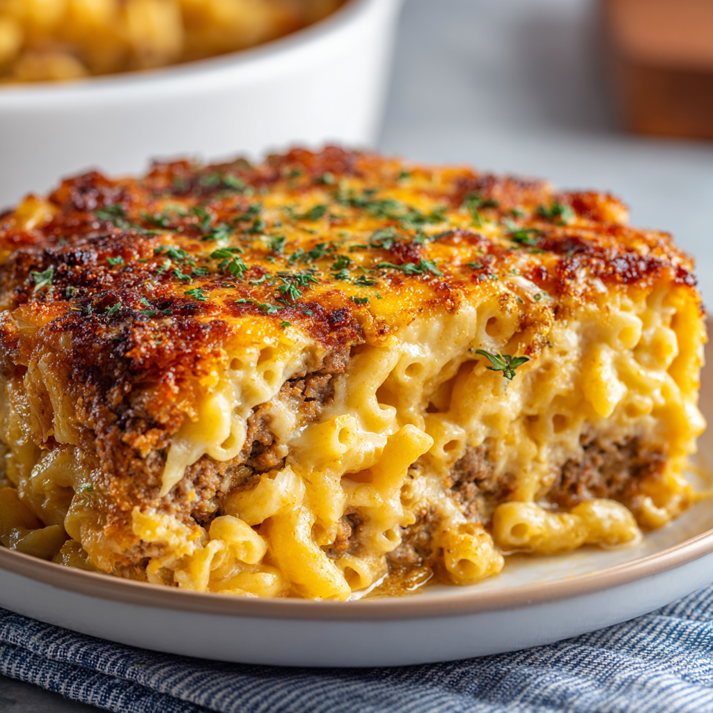 You are currently viewing Mac and Cheese Meatloaf Casserole