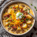Cheesy Hamburger Potato Soup — A Creamy, Hearty Comfort Dinner