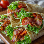 Bacon, Lettuce & Tomato Low-Carb Wraps (With Marinated Tomatoes)