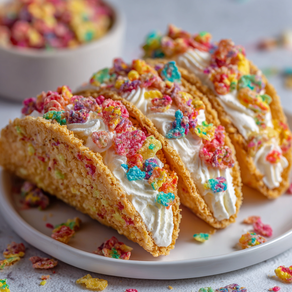 You are currently viewing Fruity Pebbles Cheesecake Tacos