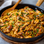 Sticky Garlic Chicken Noodles