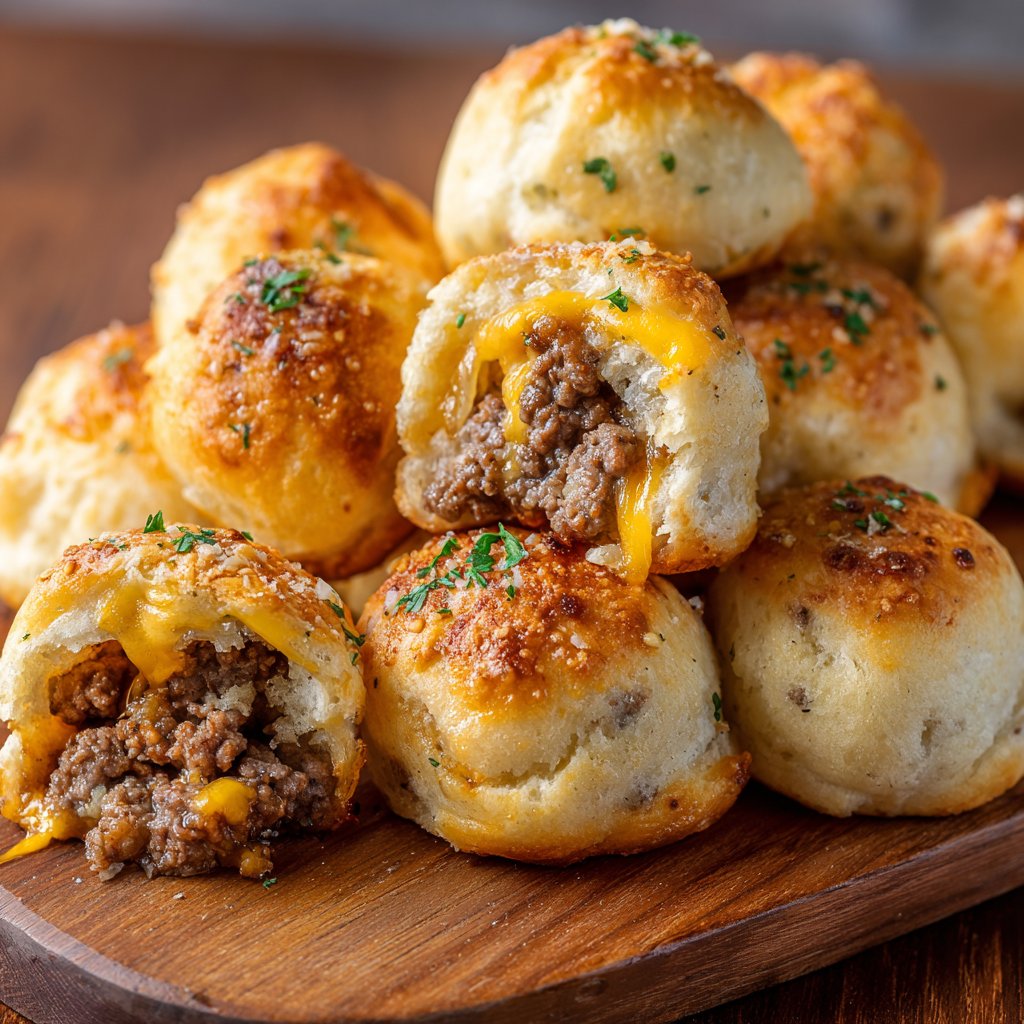 Unveiling the Ultimate Garlic Parmesan Cheeseburger Bombs Recipe