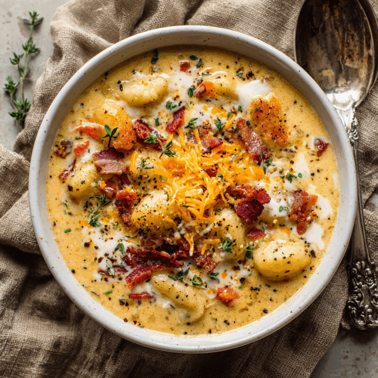 Bacon Cheddar Gnocchi Soup – A Rich and Creamy Comfort Meal
