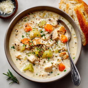Read more about the article Creamy Chicken and Rice Soup: The Ultimate Comfort Food Dinner