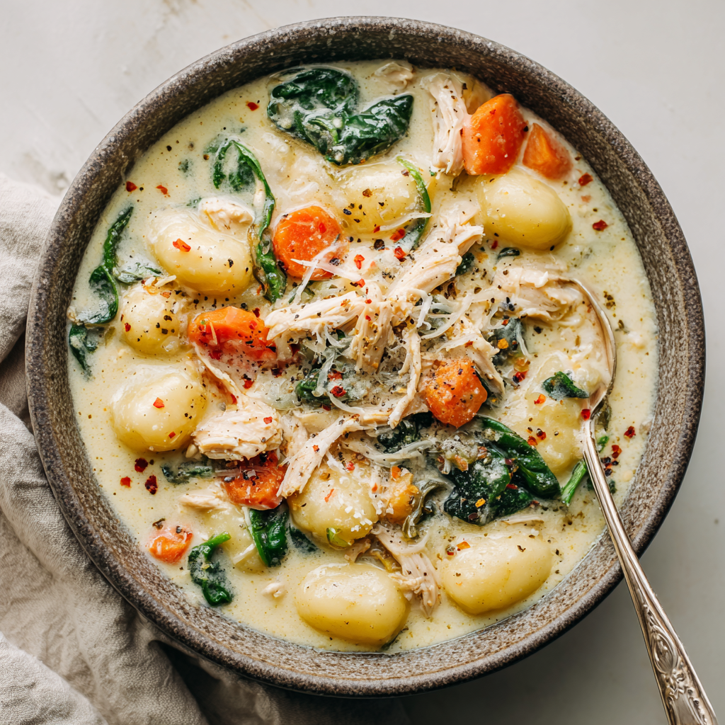 You are currently viewing Slow Cooker Chicken Gnocchi Soup (Olive Garden Copycat)