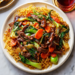 Beef Pan-Fried Noodles (Crispy, Saucy, Better Than Takeout)