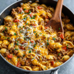 Cheesy Beef Taco Pasta (One-Pot Taco Mac & Cheese)