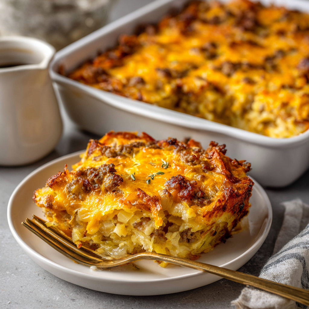 You are currently viewing Cheesy Potato Breakfast Casserole (Easy + Cheesy)