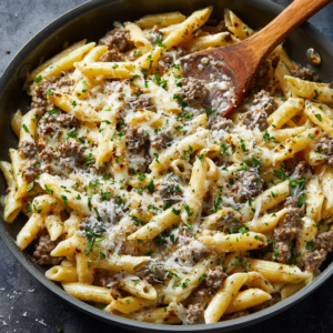 Read more about the article Creamy Beef Pasta