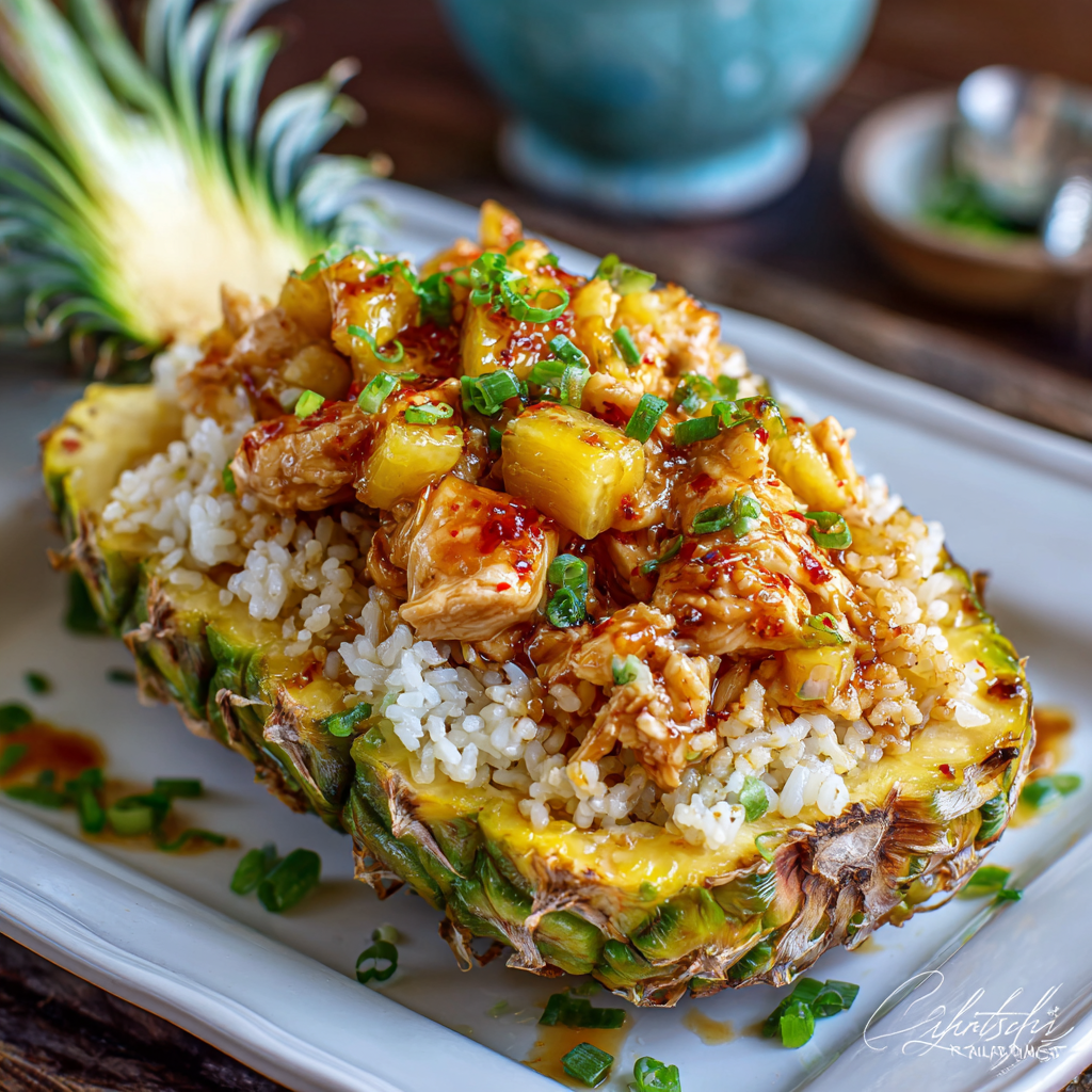You are currently viewing Pineapple Chicken with Rice (Pineapple Boats)
