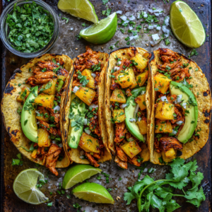 Read more about the article One Pan Chicken & Pineapple Tacos (Al Pastor–Inspired)