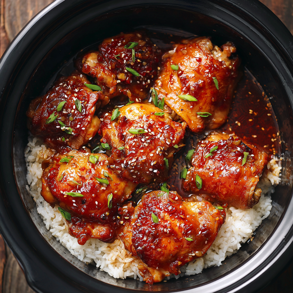 You are currently viewing Honey Garlic Slow Cooker Chicken Thighs